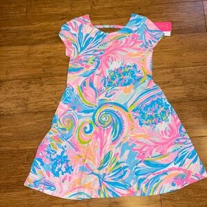 Lilly Pulitzer girls Alina dress in multi Carnivale Coral size XL (12-14) NWT